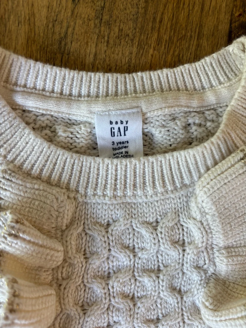 Toddler Girls Chunky Knit Gap Ruffle Sweater
